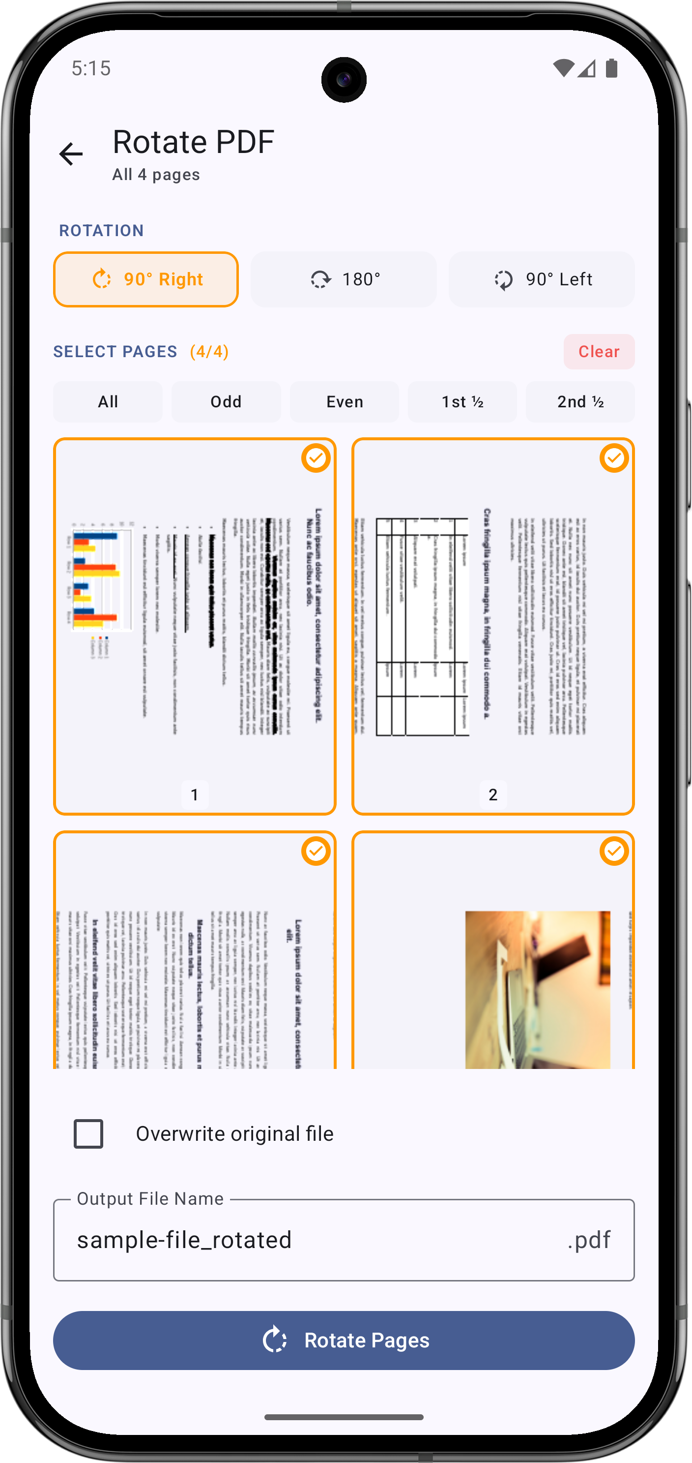 Rotate PDF